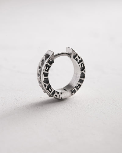 Boucle d'oreille unique en argent ROUGH