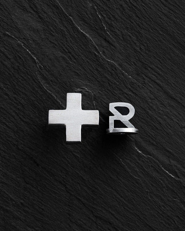 Silver single earring STAVROS