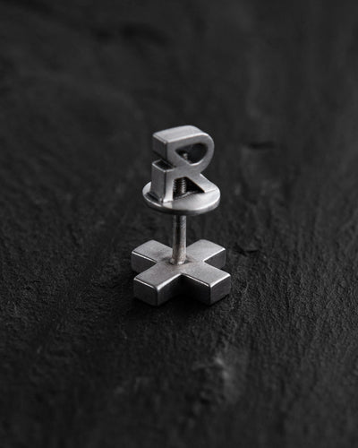 Boucle d'oreille unique en argent STAVROS