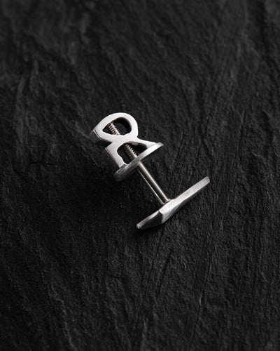Boucle d'oreille unique en argent FANG