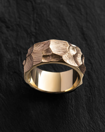 Anello CARVER (Oro giallo 14k)