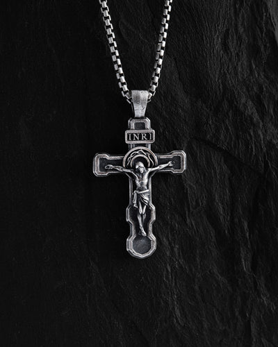 Silver cross FILIUS UNIGENITUS DEI. INRI