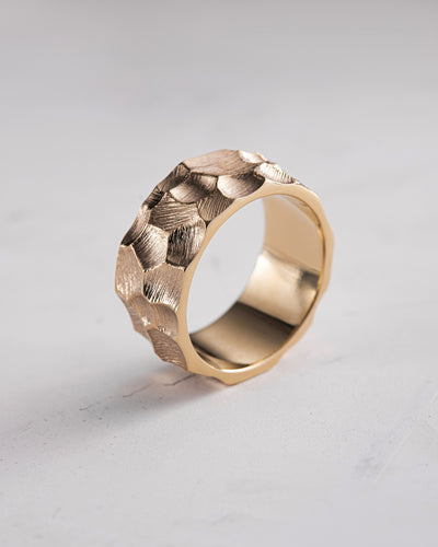 Anello CARVER (Oro giallo 14k)
