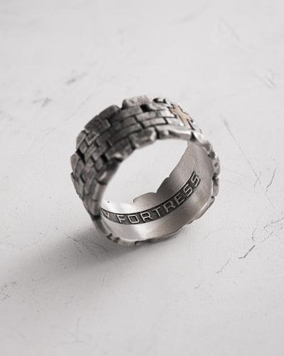 Anello in argento DIO È LA MIA FORTEZZA