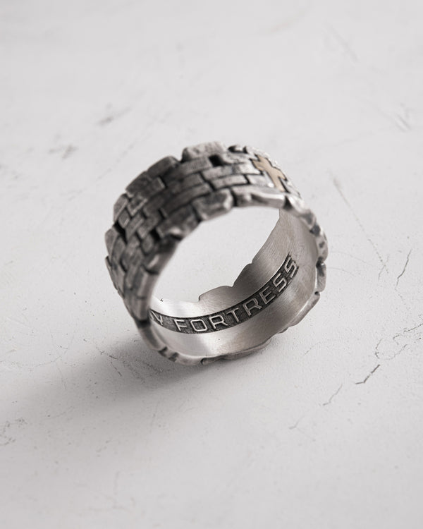 Silver ring GOD IS MY FORTRESS