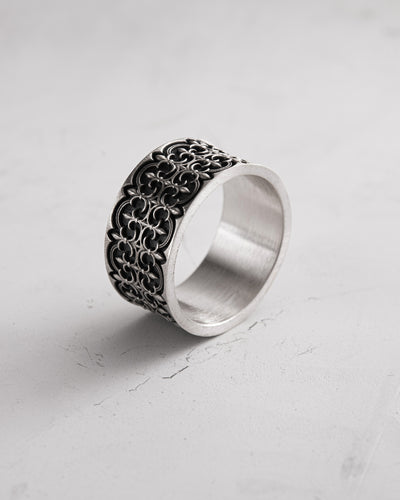 Silver ring GOTHIC FLEUR DE LIS