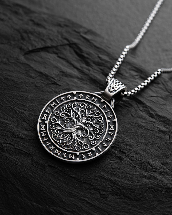 Silver pendant YGGDRASIL TREE OF LIFE