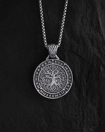 Silver pendant YGGDRASIL TREE OF LIFE