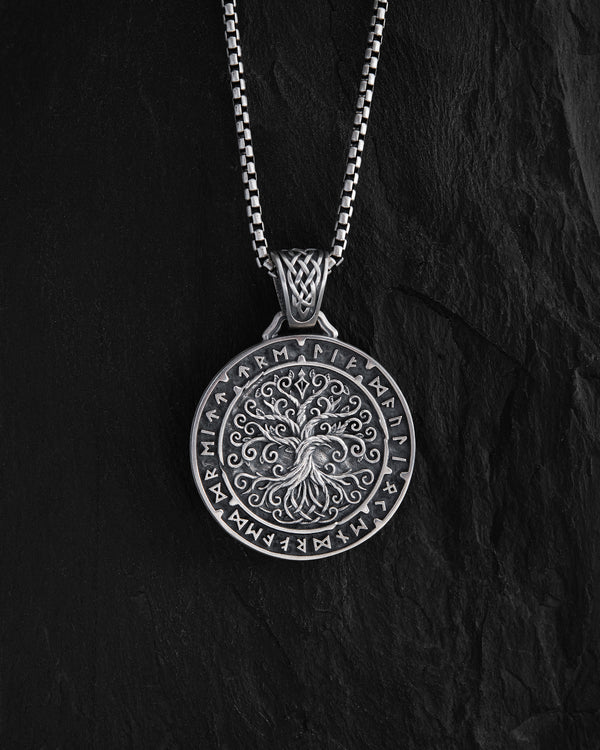 Silver pendant YGGDRASIL TREE OF LIFE