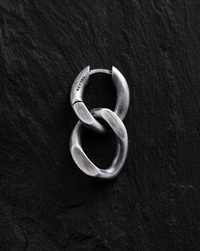 Silver monoearring DUAL