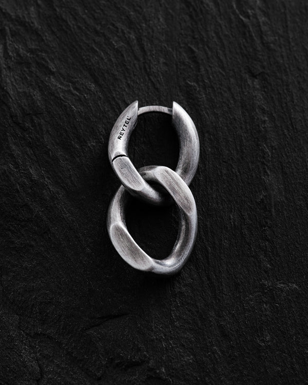Silver monoearring DUAL