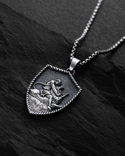 Silver pendant SAMSON AND THE LION