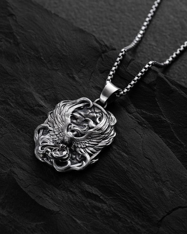 Silver pendant PHOENIX