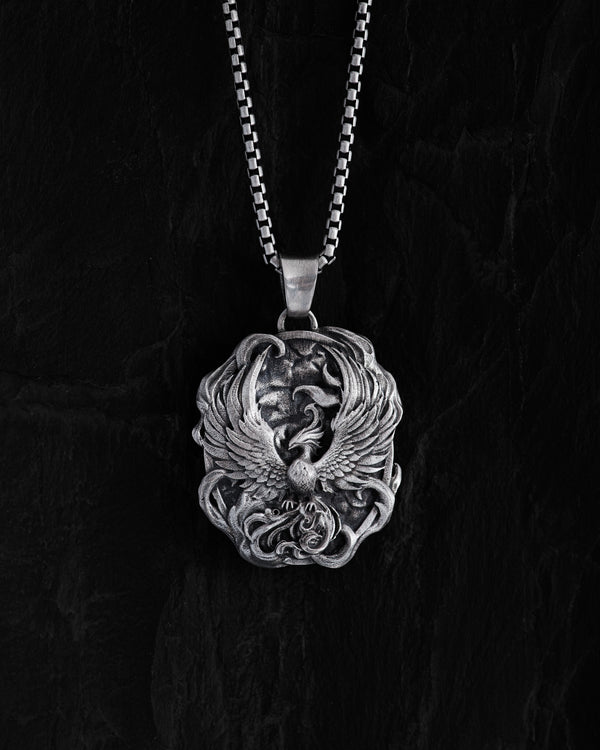 Silver pendant PHOENIX