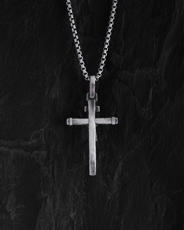 Silver cross CRUCIFIXION of JESUS. ІНЦІ