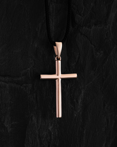 14k rose gold cross ANBETUNG