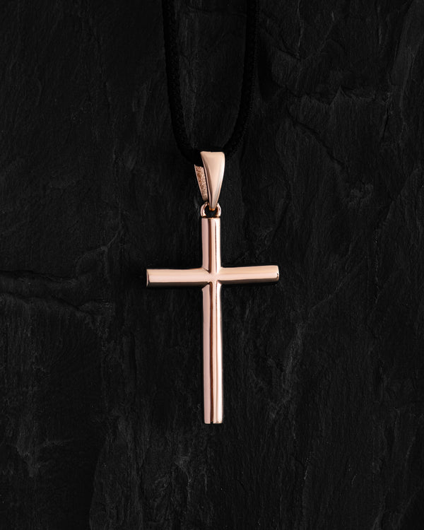 14k rose gold cross ANBETUNG