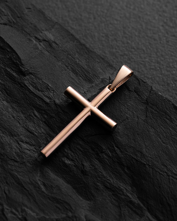 14k rose gold cross ANBETUNG
