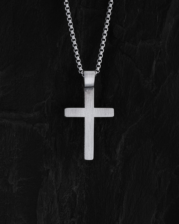 Silver cross JESUS PRAYER