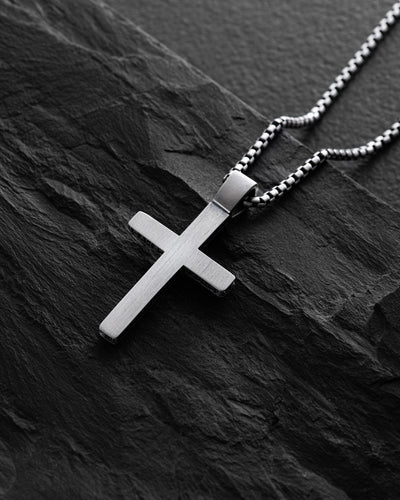 Silver cross JESUS PRAYER