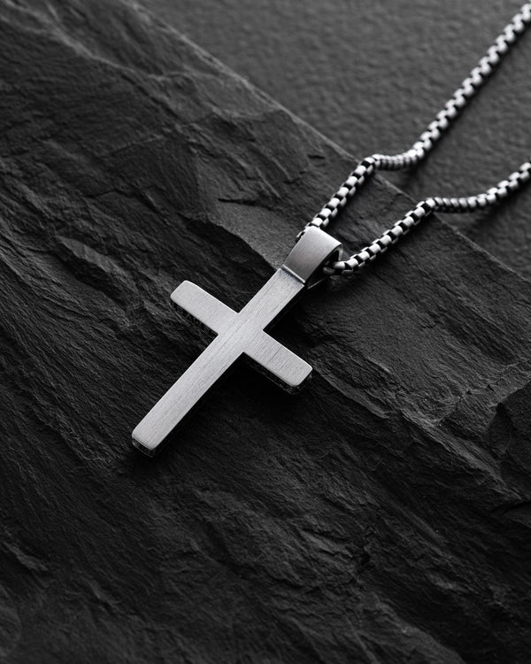 Silver cross JESUS PRAYER
