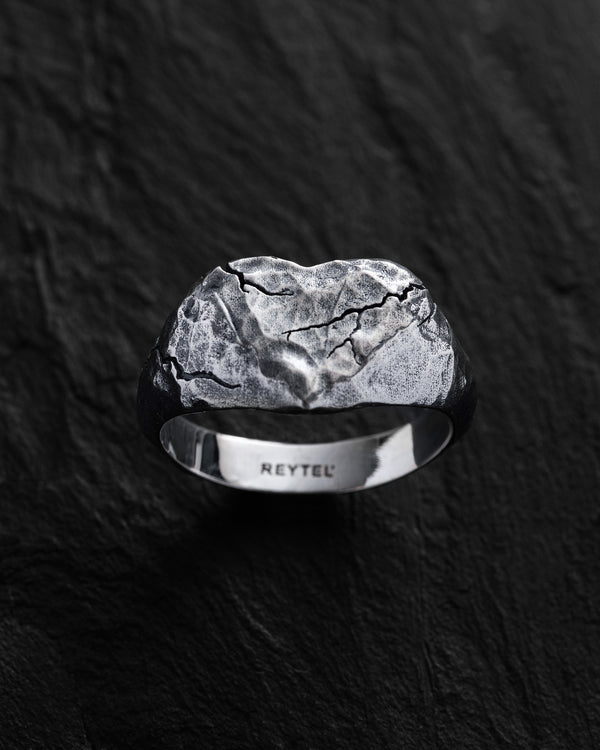 Silver ring BURNING HEART