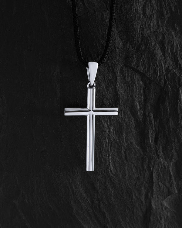 14k Weißgold Kreuz ANBETUNG