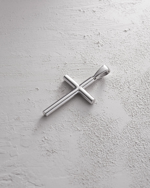 14k Weißgold Kreuz ANBETUNG