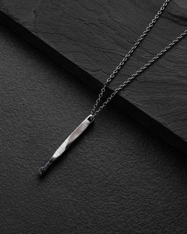 Silver pendant IGNITE with chain