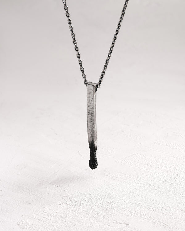 Silver pendant IGNITE with chain