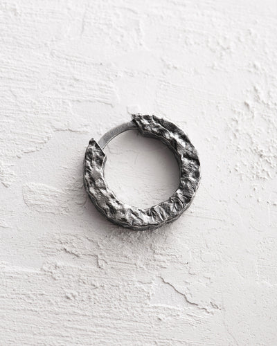 Silver single - earring BLACK