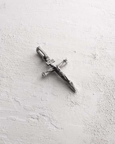 Silver cross CRUCIFIXION of JESUS. ІНЦІ