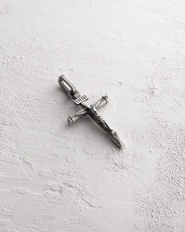 Silver cross CRUCIFIXION of JESUS. ІНЦІ