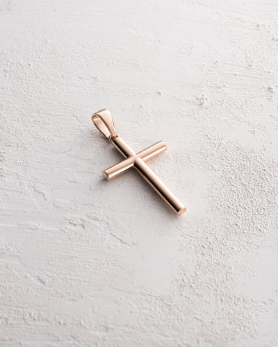 14k rose gold cross ANBETUNG