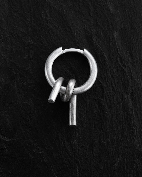 Silver hoop earring RISE