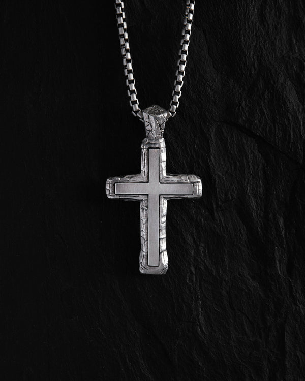 Silver cross GOD PROTECT YOU