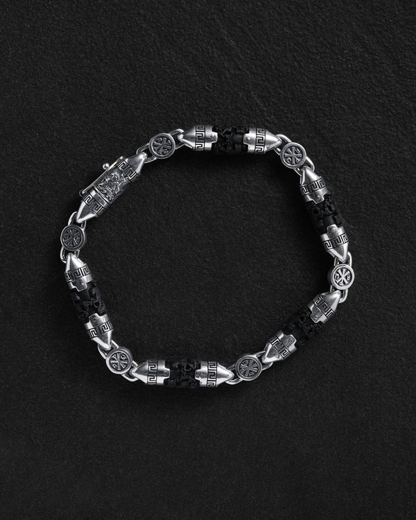 Bracelet en argent ST. GEORGE (bois d'ébène)