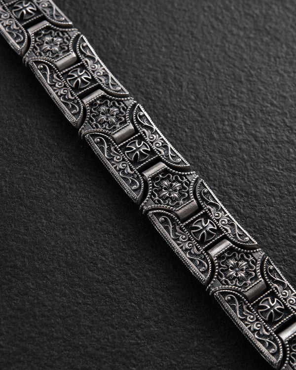 Silver bracelet TEMPLAR CROSS
