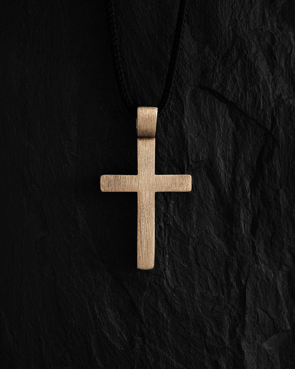 Cross JESUS PRAYER (14k yellow gold)