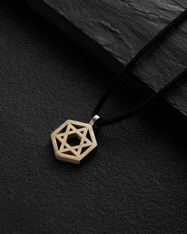 Ciondolo STELLA EBREA (oro giallo 14k)