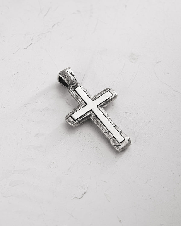 Silver cross GOD PROTECT YOU