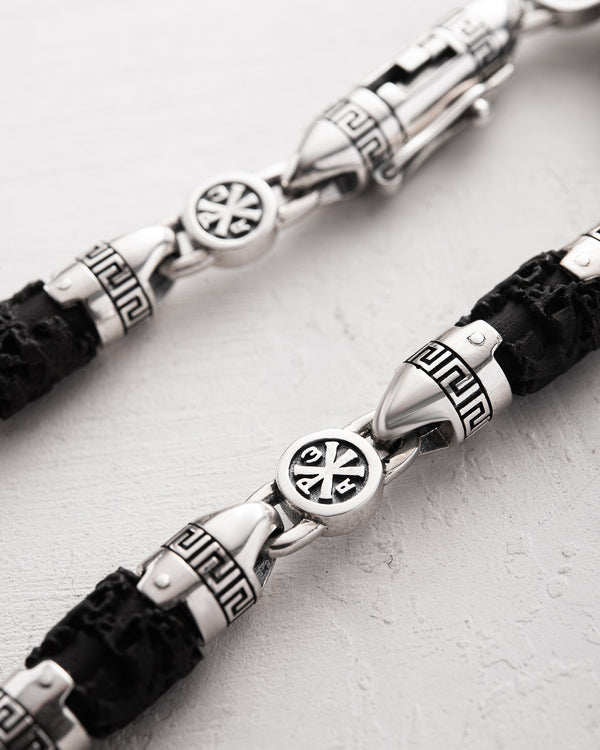 Bracelet en argent ST. GEORGE (bois d'ébène)