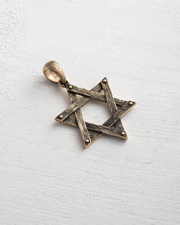 Ciondolo MAGEN DAVID (oro giallo 14k)