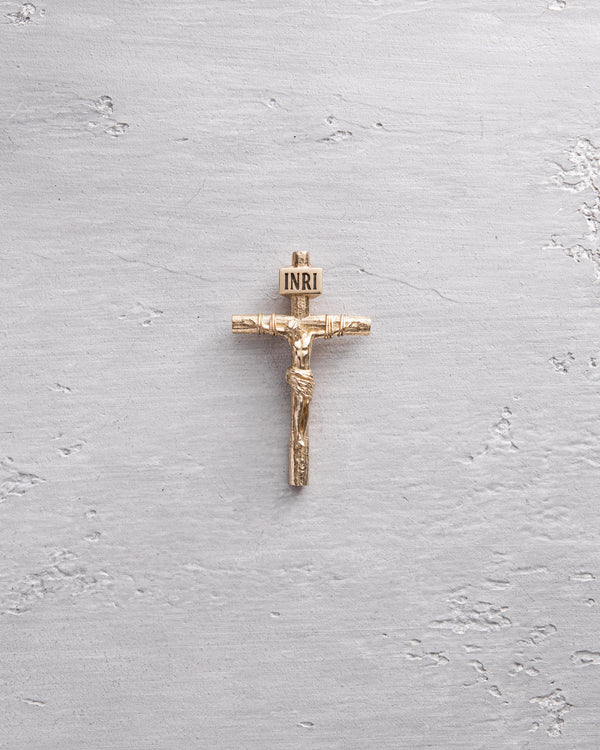 14k yellow gold cross CRUCIFIXION of JESUS CHRIST S