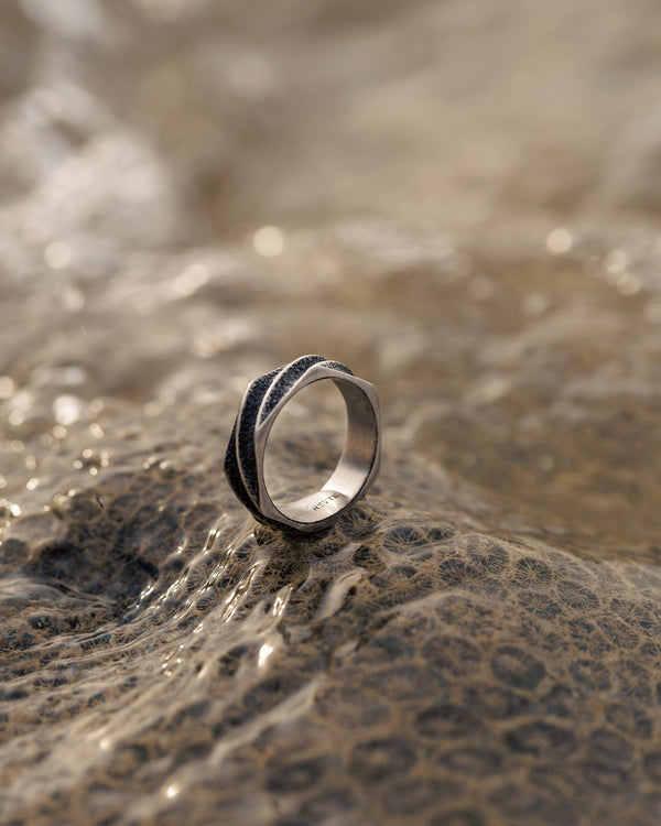 Silver ring TORNADO
