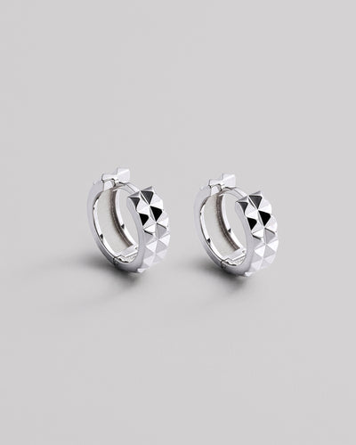 Boucles d'oreilles créoles argentées SPIKE