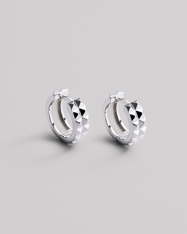 Boucles d'oreilles créoles argentées SPIKE