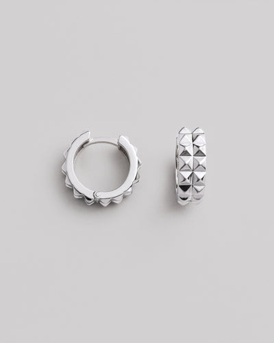 Boucles d'oreilles créoles argentées SPIKE