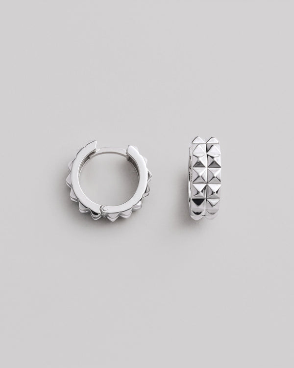 Boucles d'oreilles créoles argentées SPIKE