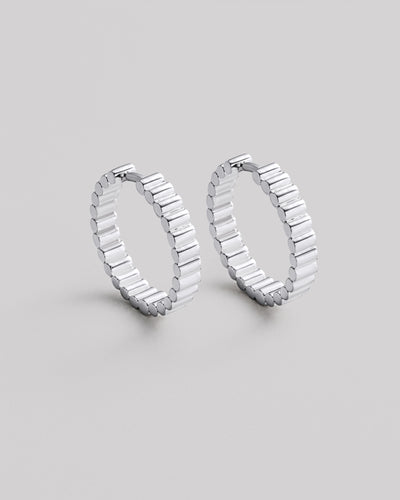 Boucles d'oreilles créoles argent RYTHME